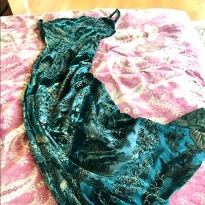 Roberto Cavalli deep green gorgeous long dress.